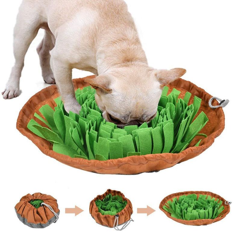 FOROREH Dog Puzzle Toys, Pet Snuffle Feeding Mat, Dog Treat Dispenser Interactive Game for Boredom, Encourages Natural Foraging Skills for Cats Dogs Portable Travel Use - PawsPlanet Australia