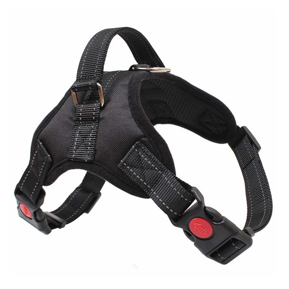 Adjustable Pet Dog Harness - Athyior Breathable Comfort Dog Harness Vest for Outdoor Training Small Medium Large Dogs M Black - PawsPlanet Australia