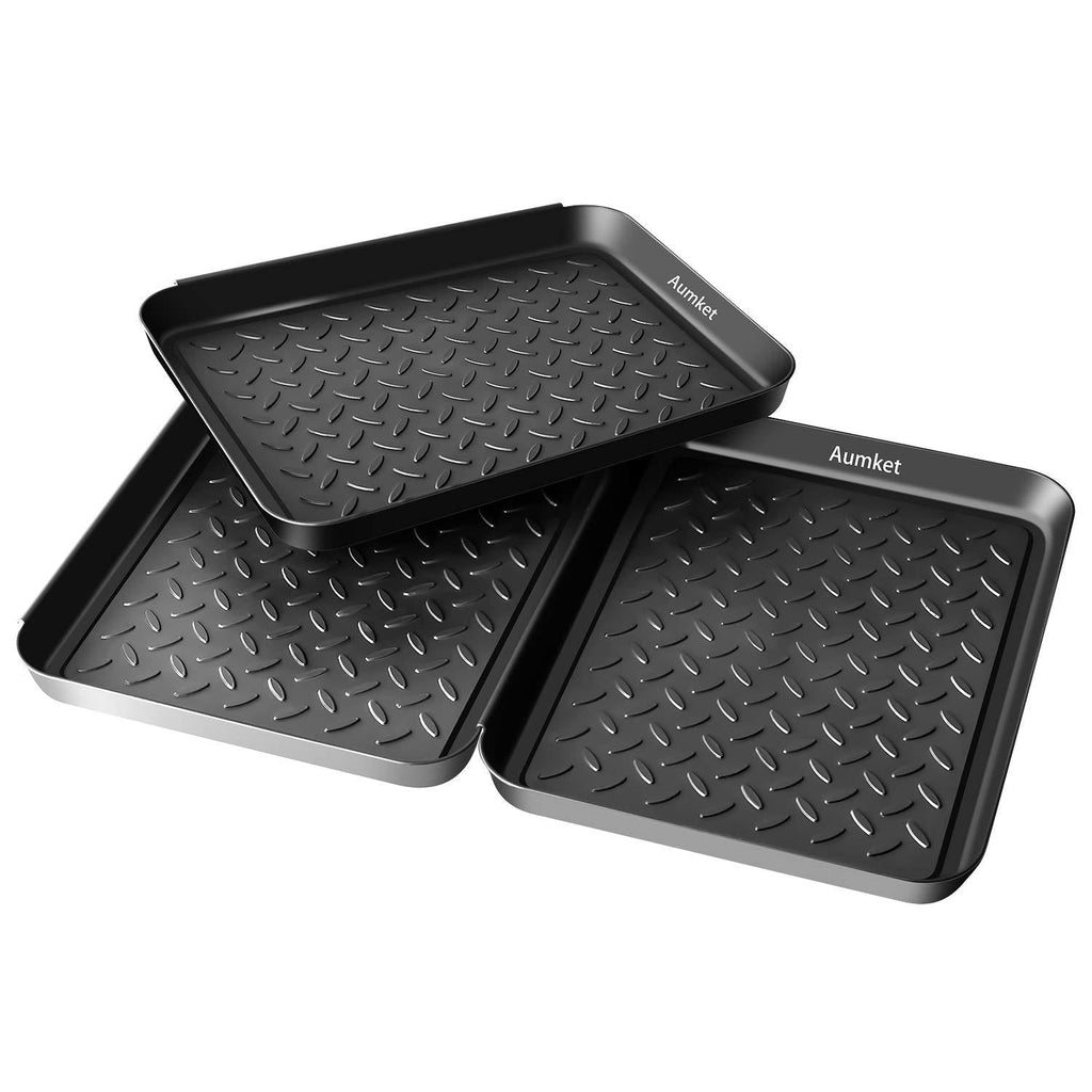 NOBRAND Boot Mat Tray,3PCS Multi-Purpose 13.7" x 10.6" x 1.2" Floor Protection-Pet Bowls-Paint-Dog Bowls,Shoes, Pets, Garden - Mudroom, Entryway, Garage-Indoor and Outdoor Friendly - PawsPlanet Australia
