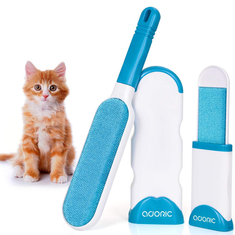 ADORIC Pet Hair Remover, Lint Brush for Dog & Cat, Double Sided Fur Remover Tool with Self-Cleaning Base, Perfect for Clothes, Sofa, Carpet, Car Seat and Travel Updated - PawsPlanet Australia