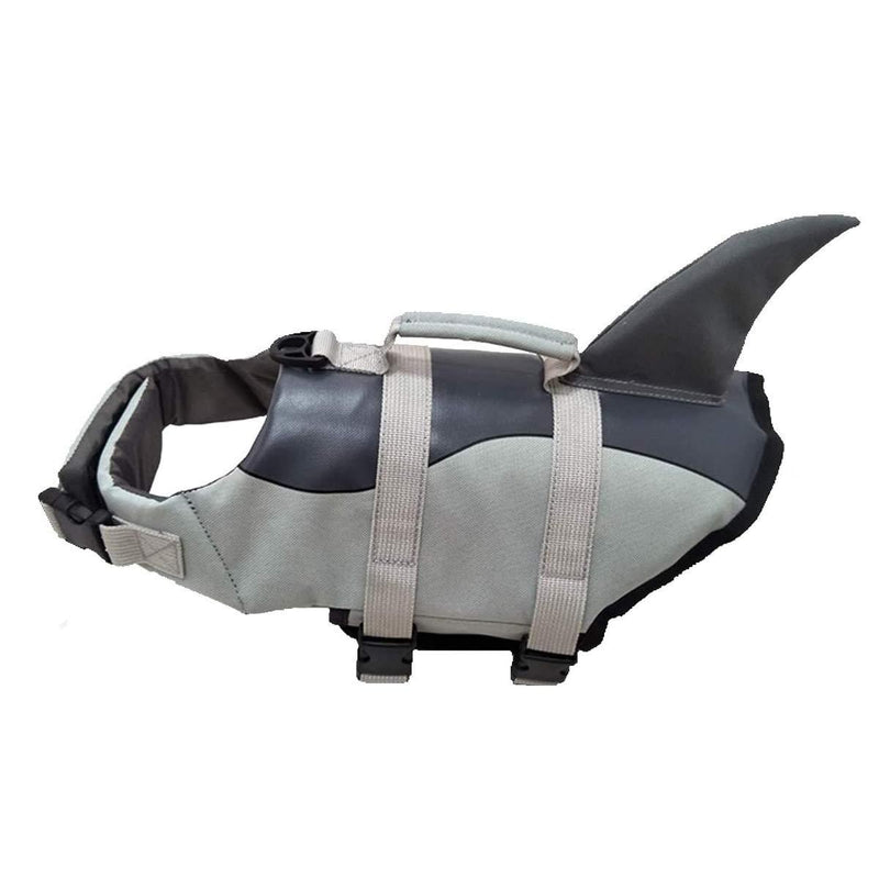 Vohoney Dog Life Jackets Pet Swimming Vest Lifesaver Jacket Dog Floatation Preserver Swimsuit with Buoyancy and Rescue Handle(M, Grey) M - PawsPlanet Australia