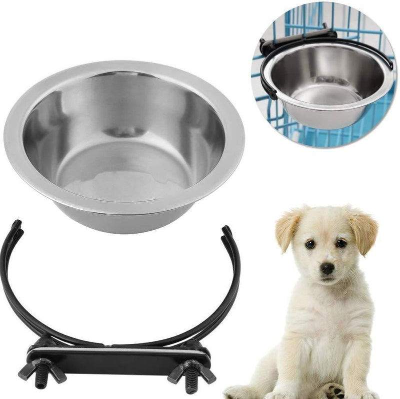 NALCY Dog Bowls, Dog Cage Crate Bowls, Stainless Steel Hanging Pet Bowl Food Water Feeder for Medium Small Pet Dogs Puppy Cat - PawsPlanet Australia
