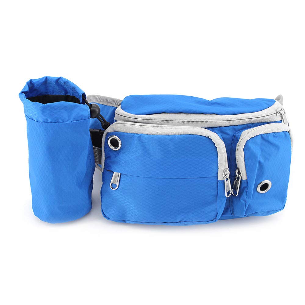 Bemodst Dog Treat Bag Pouch, Puppy Training Snack Pouch Running Bumbag Waist Bag Fanny Pack - with Built-in Poop Bag Dispenser, Adjustable Waistband, Bottle Holder for walking Running Training - PawsPlanet Australia