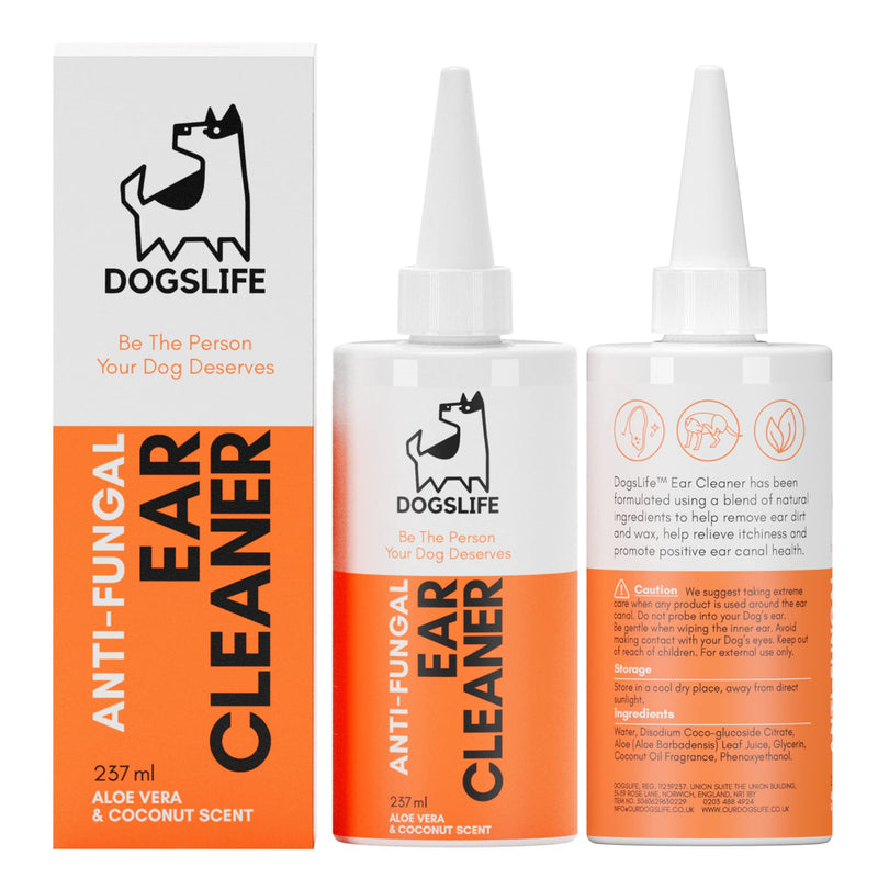 Dog Ear Cleaner | Natural Ear Cleaner For All Dogs | Ear Wash To Stop Itchy, Smelly Ears & Remove Wax | Organic Coconut Oil & Aloe Vera Formula | Ear Cleaning Solution For Dogs - PawsPlanet Australia