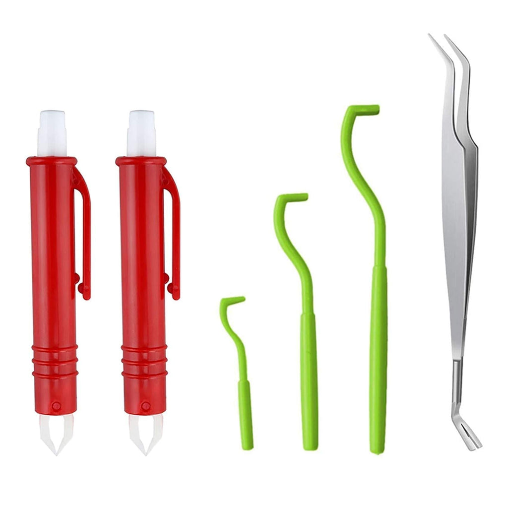 EasyULT 6Pcs Tick Remover Tool Set, 3 Tick Removal Twister, 2 Tick Tweezers with Spring, 1 Pcs Tick Removal Tweezers, Premium Tick Remover Kit for Dogs, Cats, Humans-Green Green2 - PawsPlanet Australia