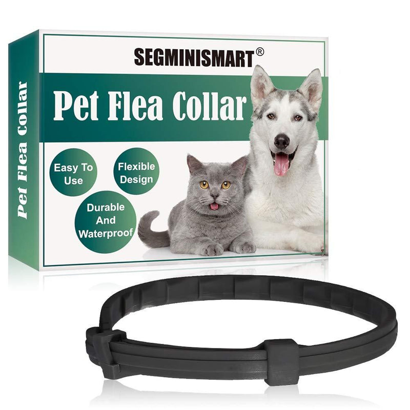 SEGMINISMART Flea and Tick Collars for Dogs Cats,Pet Flea Tick Treatment 8 Month Protection,Waterproof Natural Safe Adjustable Size - PawsPlanet Australia