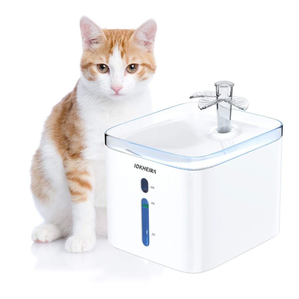 Iokheira Cat Water Fountain, Updated 3L Automatic Ultra-Quiet Pet Fountain with LED Night light and Carbon Filters for Cats, Dogs and Other Pets - PawsPlanet Australia
