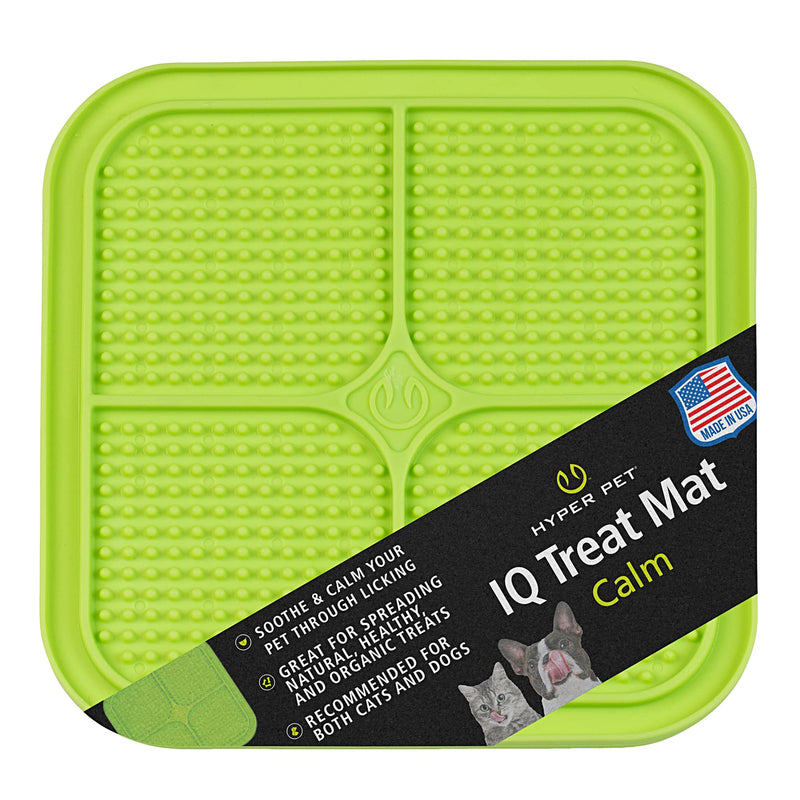 Hyper Pet IQ Treat Mat | Made in USA | Dog Lick Mat & Fun Alternative to Slow Feeder Dog Bowls, Snuffle Mat for Dogs, and Dog Puzzle Toys | Calming Mat for Dog Anxiety Relief | Just Add Healthy Treats S/M Green - PawsPlanet Australia