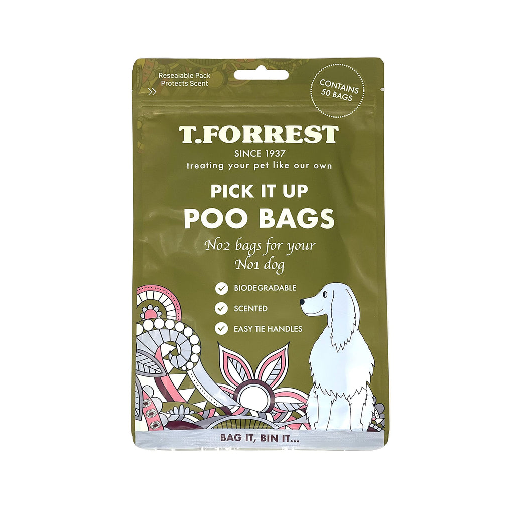TailWagger Treats Scented Poo Bags - Biodegradable, Extra Strong - Tie Handles (500) 10 Packs x 50 - PawsPlanet Australia