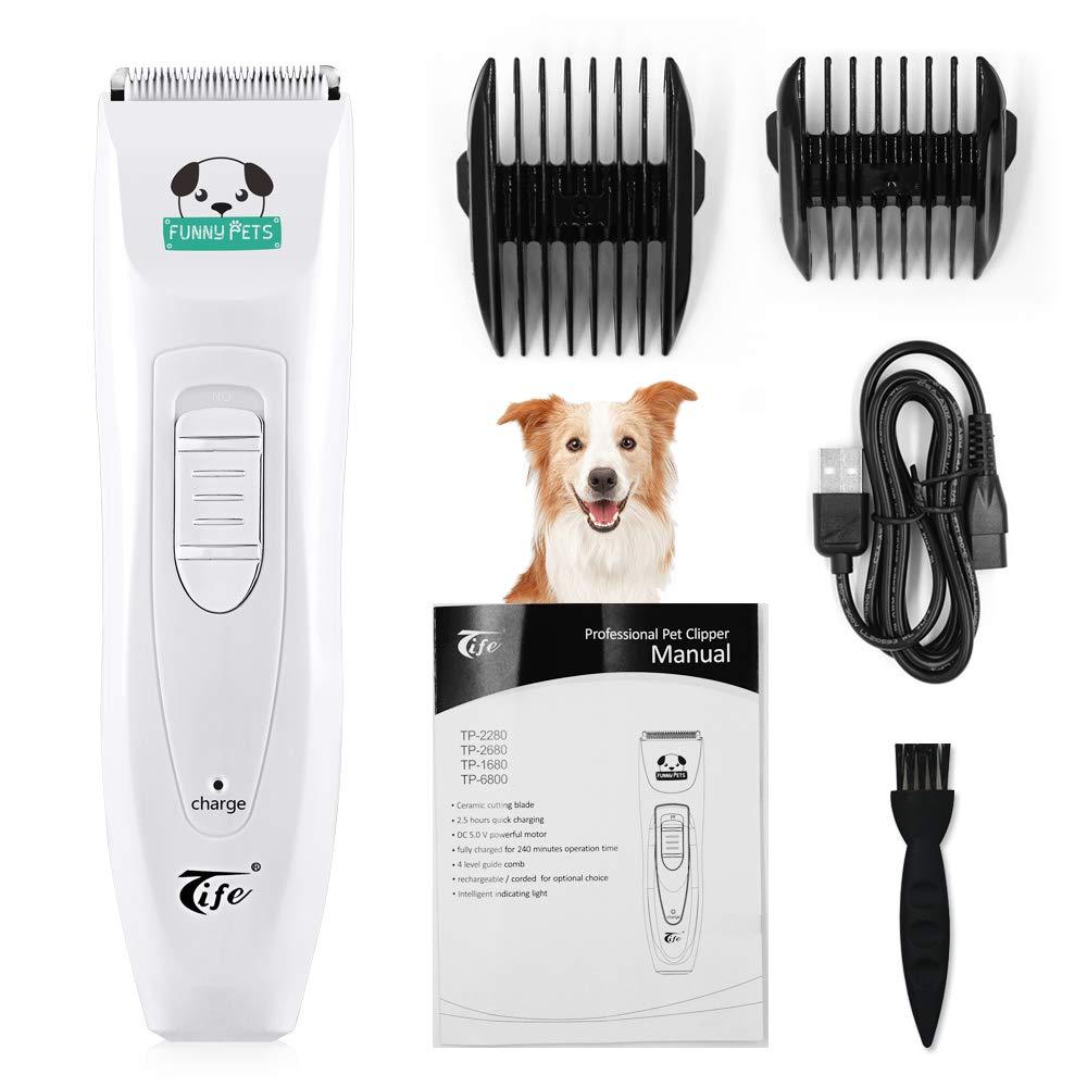 Rant Pet Clipper, Pet Hair Trimmer Low Noise Rechargeable Dogs & Cats Cordless Electric Clippers Set Professional Grooming at Home Accessories - PawsPlanet Australia