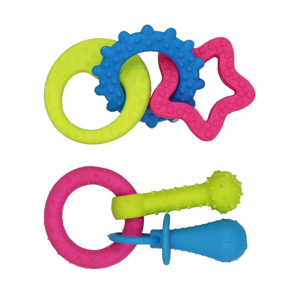 VICSPROT Dog Puppy Toy Teething Chew Toy Rings - PawsPlanet Australia