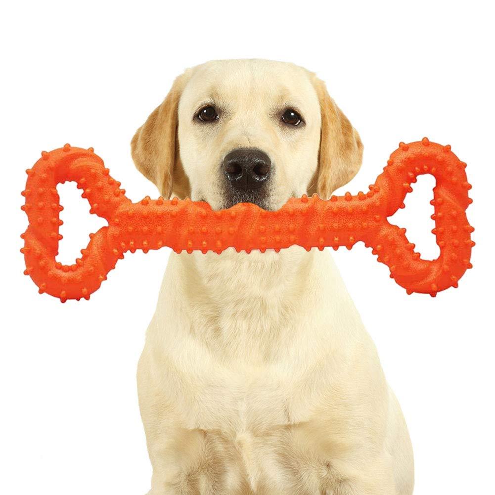 Dog Toys for Aggressive Chewers Large Breed Indestructible, Tough Dog Chew Toys, Safe Durable Dog Bones for Large Dogs, Puppy Toys for Teething, Interactive Dog Toys Large Breed Not Easily Torn Orange - PawsPlanet Australia