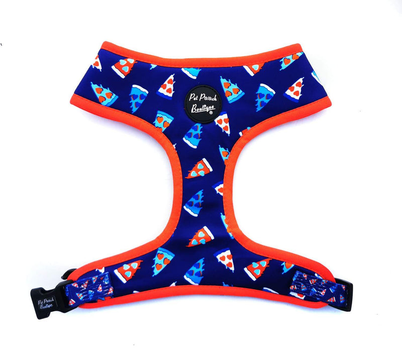 Pet Pooch Boutique Bojangles Pizza Dog Harness, 200 g, Size S, Blue - PawsPlanet Australia