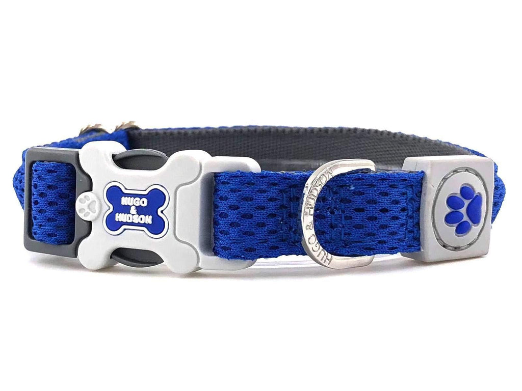 Hugo & Hudson Mesh Dog Collar, Large, Royal Blue - PawsPlanet Australia