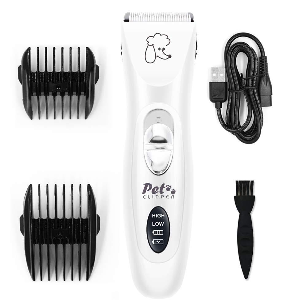 Rant Pet Clipper, Upgraded Pet Hair Trimmer Low Noise Rechargeable Dogs & Cats Cordless Electric Clippers Set Professional Grooming at Home Accessories Treat MS3 - PawsPlanet Australia