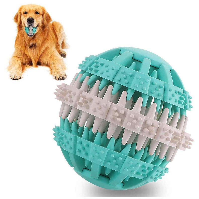 Delaspe Puppy Teeth Cleaning Ball Pet Rubber Toy Cat And Dog Non-Toxic Chewing Toy, Pet Toy Ball (blue) blue - PawsPlanet Australia