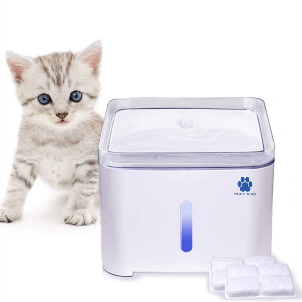 Cat Water Fountain, Pet Water Fountain, 68oz/2.0L Pet Water Dispenser with LED Light Vision Water Level Window, Automatic Electric Healthy and Hygienic Water Drinking Bowl for Cats Dogs Drinking - PawsPlanet Australia