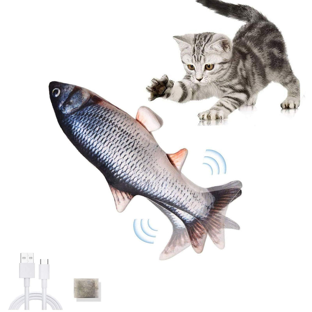 jiuhao Cat Fish Toys, Electric Wagging Floppy Fish Cat Toy,Plush Simulation Fish Toys for Cats,Indoor Cat Interactive Toys Perfect for Biting/Chewing/Kicking Catnip Fish Cat Toy That Moves bronze - PawsPlanet Australia