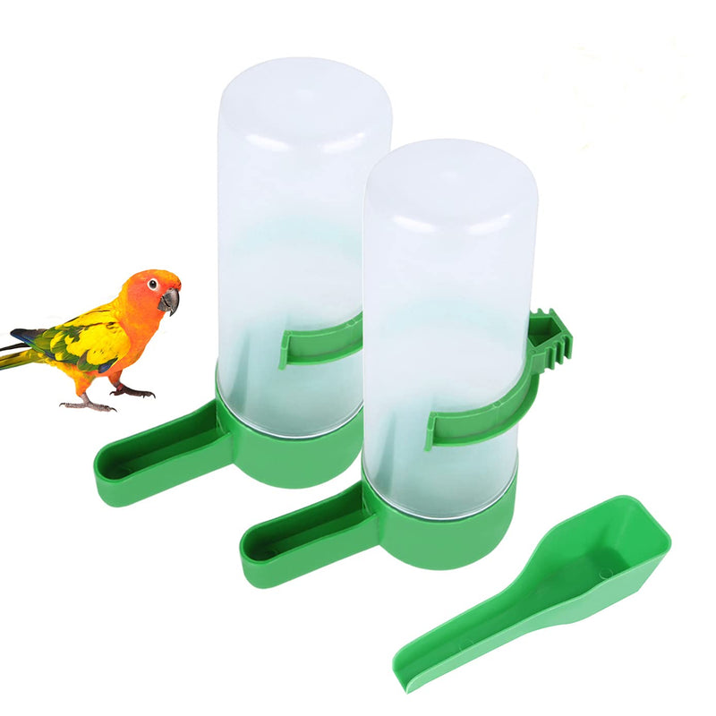 QX-Pet Supplies 2Pcs Automatic Bird Feeder Bird Waterer & Feeder Parakeet Hanging Food Dispenser Bird Cage Accessories for Parrots Budgie, Cockatiel, Lovebirds (140 ml / 4.73 oz) 140ml(4.73 oz) - PawsPlanet Australia