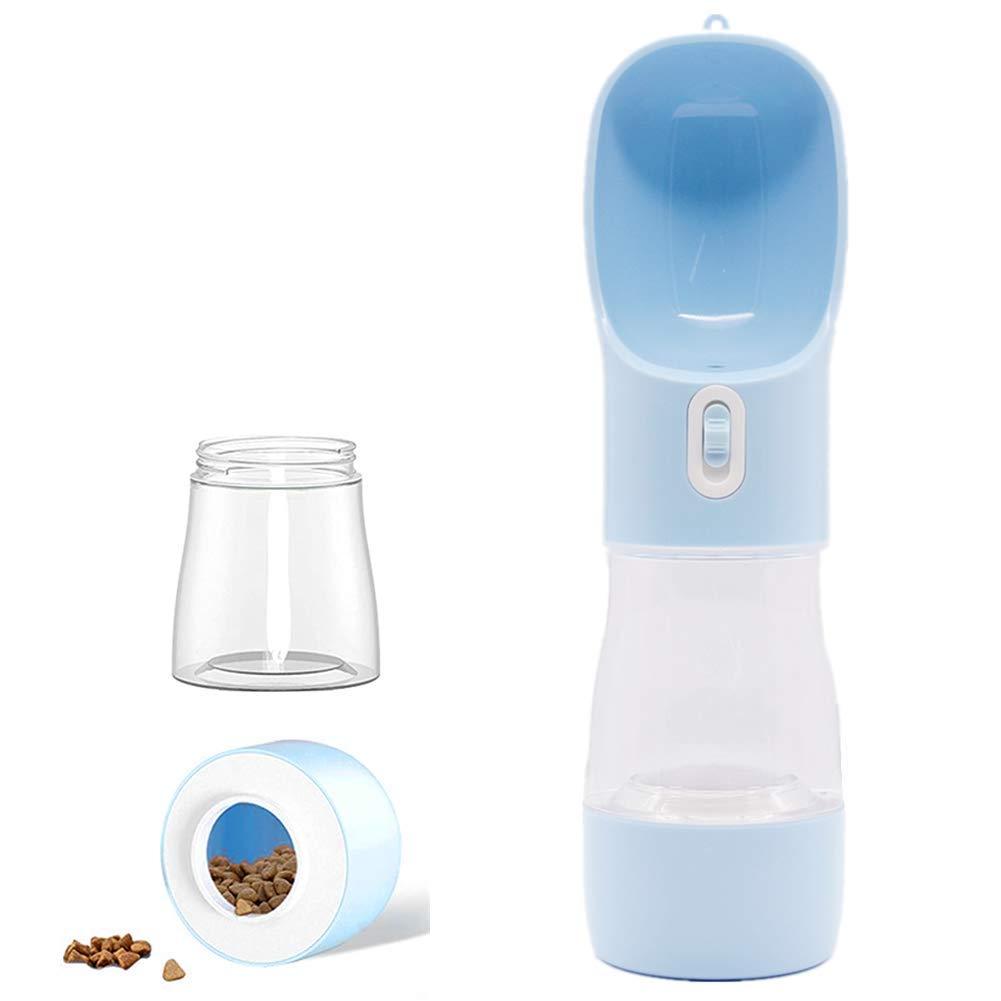 Dog Water Bottle - Portable Dog Travel Water Bottle Pet Drinking Bottle Drink Cup Dish Bowl Dispenser for Walking Traveling Hiking, Multifunctional Outdoor Water&Food Bowl for Dogs and Cats (Blue) Blue - PawsPlanet Australia