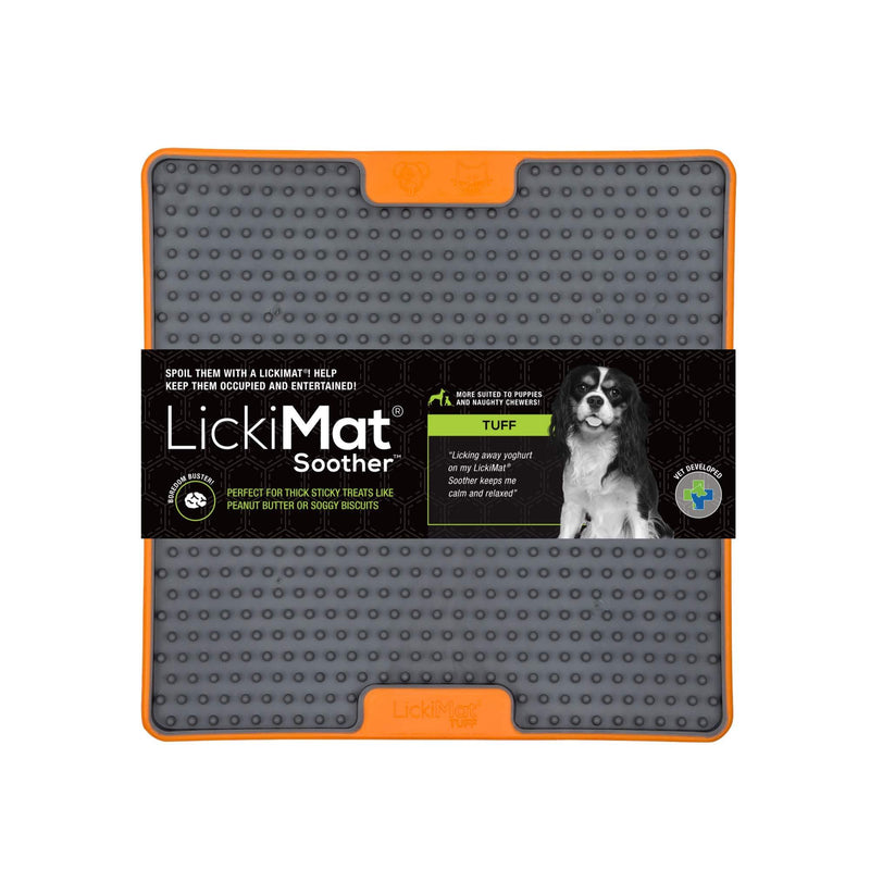 LICKIMAT Soother Tuff Dog Orange - PawsPlanet Australia