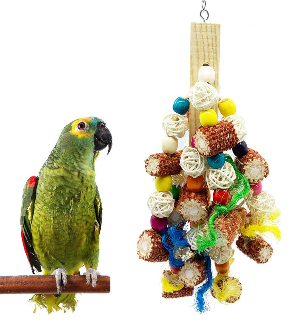 Wonninek Bird Block Knots Tearing Toy Natural Corn Cob Parrot Chewing Toy Suggested for Macaws Cokatoos,Parakeets, Conures, African Grey Parrots - PawsPlanet Australia