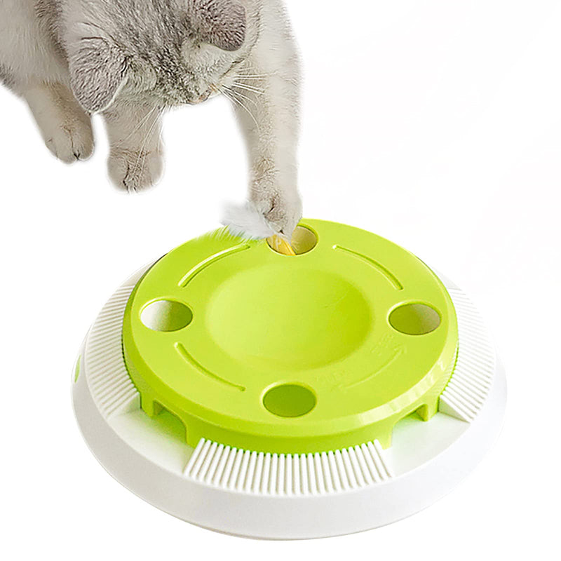 PETTOM Interactive Cat Toy Indoor 8 Holes Automatic Random Stretch Out Feather Smart Kitten Toys Battery Powered - PawsPlanet Australia