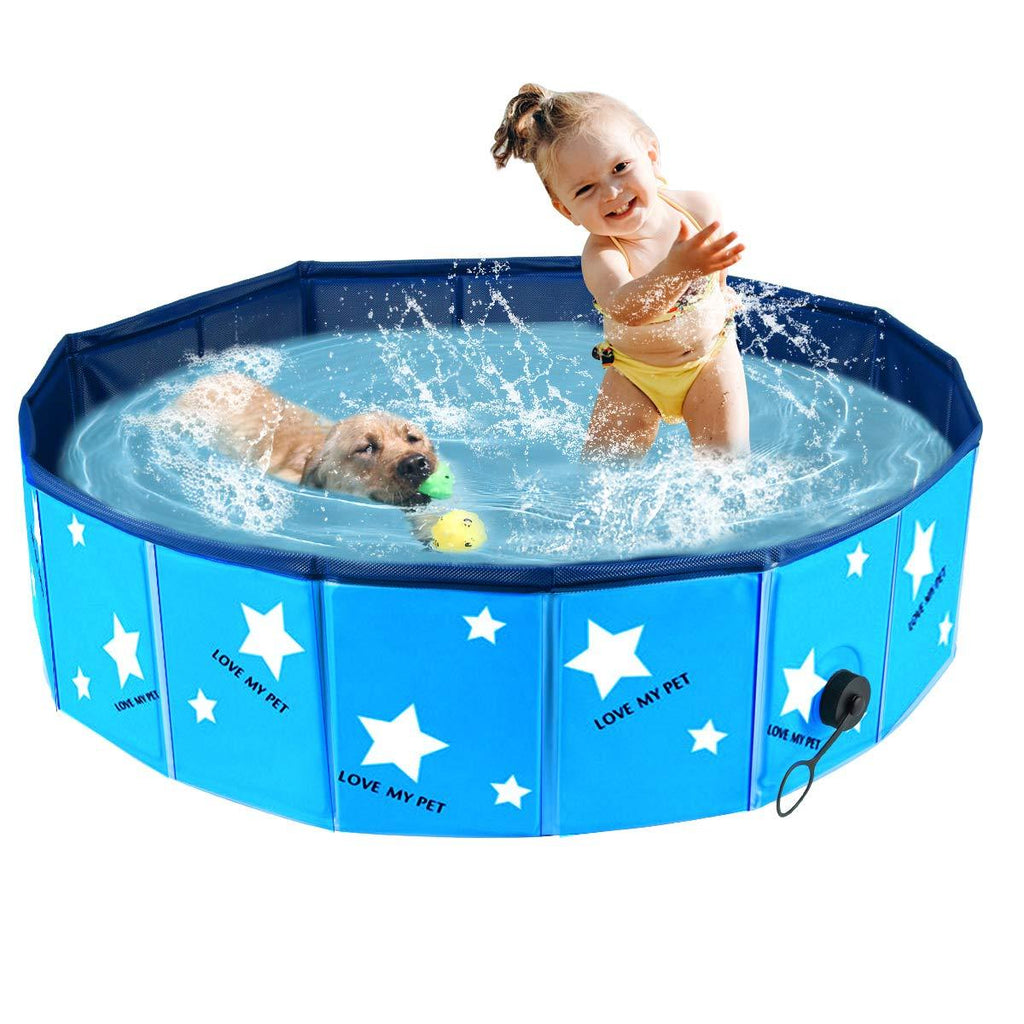 Kids Ball Pit Play, Pool Foldable Kids Pool Pet Dog Cat Bathing Tub Indoor Outdoor Puppy Pool Pad Pool in Yard Garden - PawsPlanet Australia