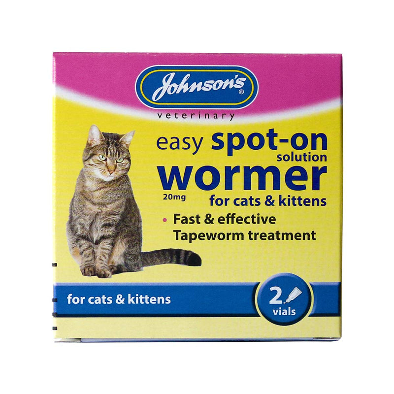 Johnsons Easy Spot-On Wormer for Cats and Kittens, 0.05 kg WHITE - PawsPlanet Australia