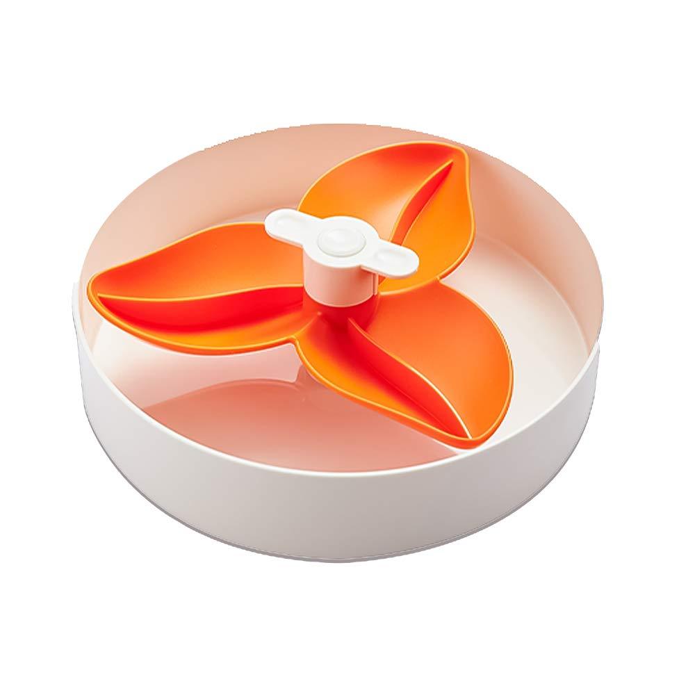 PetDreamHouse SPIN Interactive Slow Feed Bowl For Dogs, Fun Interactive Puzzle Feeder Prevents Bloating And Controls Fast Eating - One Size - Orange Bougainvillea - PawsPlanet Australia