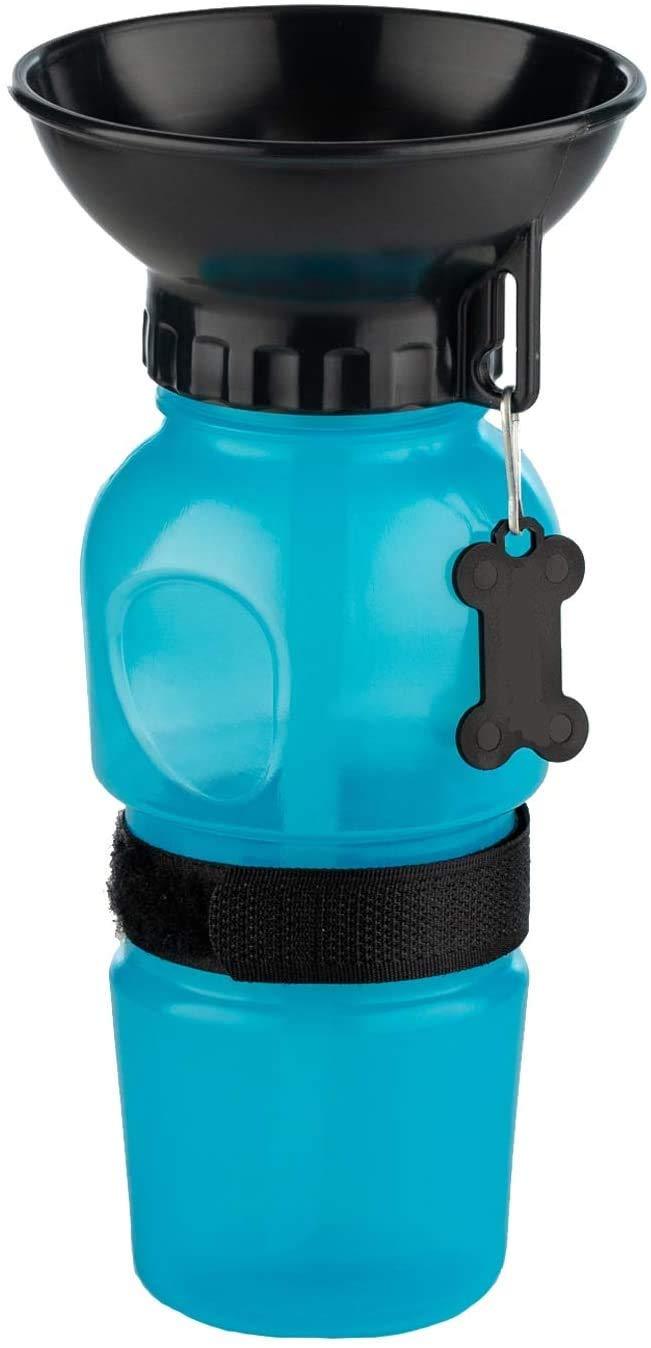 JJMax Dog Travel Water Bottle with Drinking Spout and Pooper Scooper Sets (Blue Bottle) Blue Bottle - PawsPlanet Australia