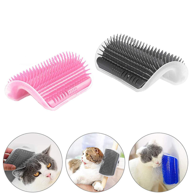 2 Pieces Pet Cat Self Corner Groomer, Cat Wall Corner Massage Itching Tool, Catnip Massage Grooming Brush, for Cats to Helps Prevent Hairballs and Controls Shedding - PawsPlanet Australia