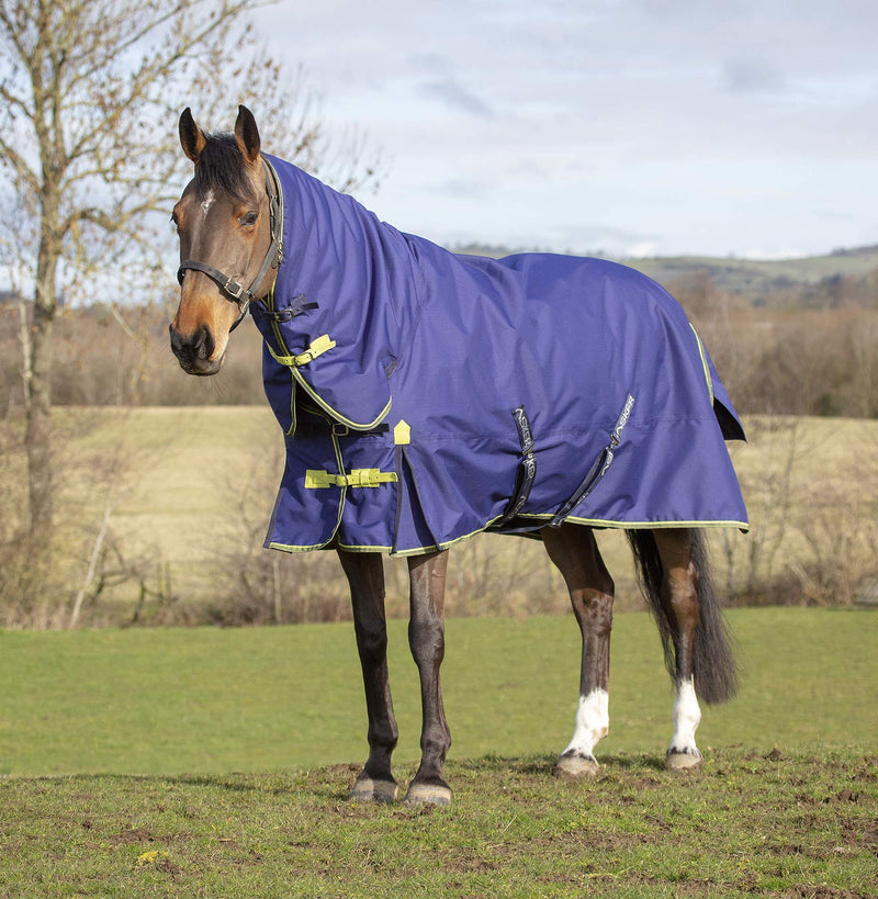 Asker 200g Horse Combo Neck Turnout Rug - Navy Blue 5ft6" - PawsPlanet Australia
