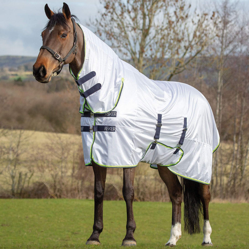 Asker Fly Combo Horse Rug - White 5ft6" - PawsPlanet Australia