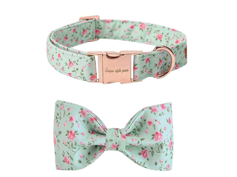 unique style paws Dog Collar with Detachable Bow tie, Adjustable Dog Collars with Bow for Small Medium Large Dogs or Cats XXS-XL XS Flower - PawsPlanet Australia