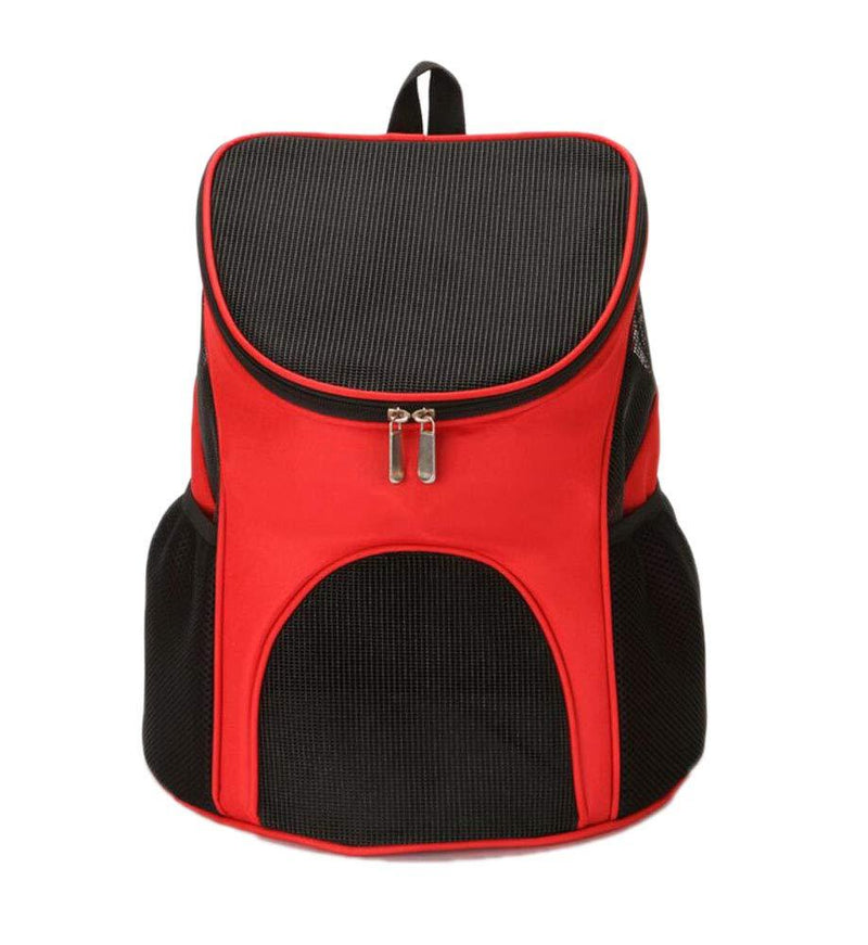 Oyccen Cats Dogs Carrier Backpack Breathable Small Pet Travel Bag Hands-free Outdoor Backpack for Walking Hiking Red - PawsPlanet Australia