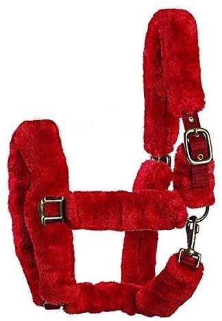 Elico Kingston Headcollars padded fluffy full adjustable (RED) (COB) - PawsPlanet Australia