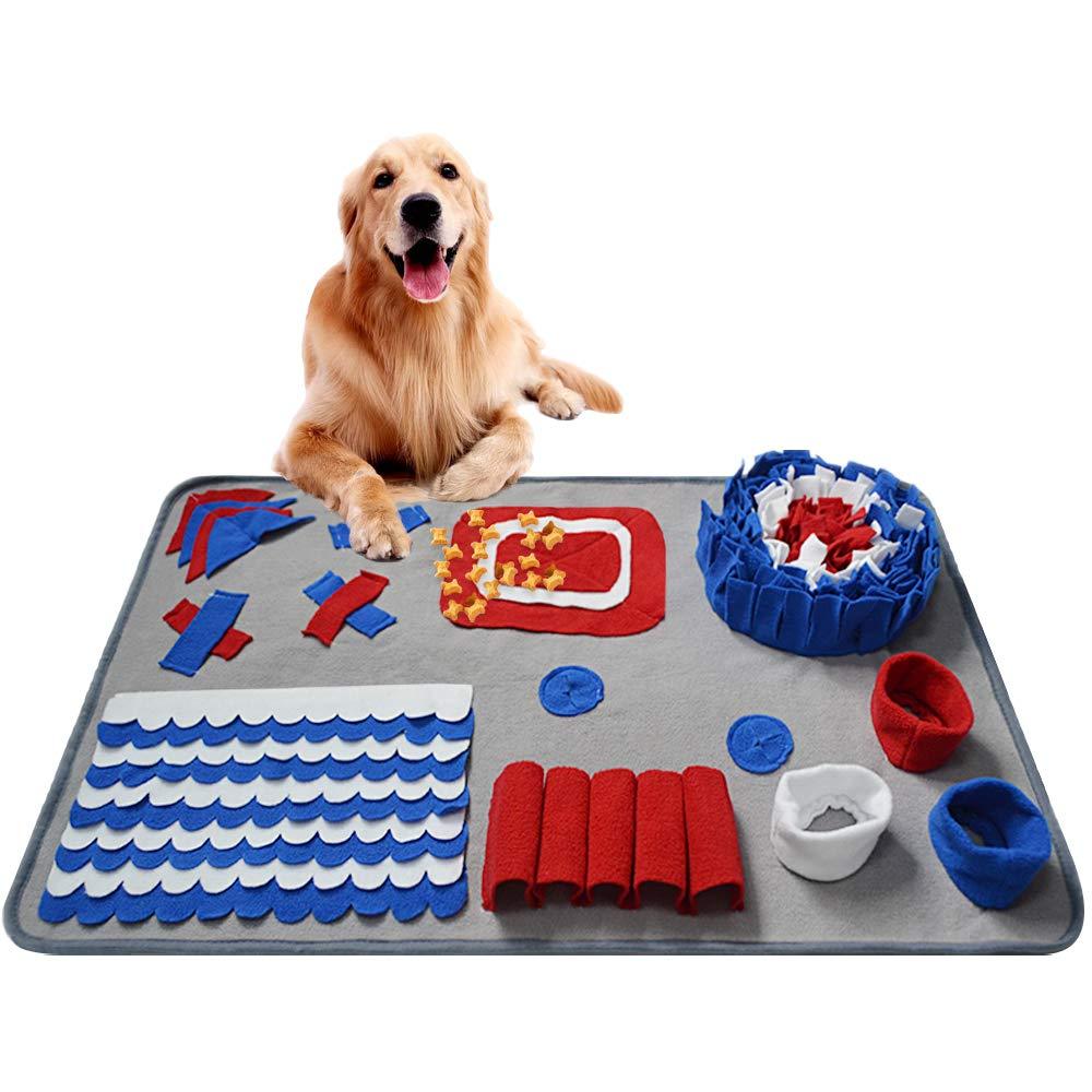 DQTYE Dog Snuffle Mat Pet Training Pad Puppy Feeding Rug Interactive Puzzle Anti-slip Blanket - PawsPlanet Australia