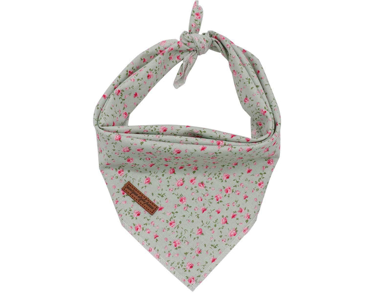 unique style paws Dog Bandanas 1PC Washable Bibs Scarf, Pet Dog Kerchief, Cotton Triangle Dog Scarfs for Small Medium Large Girl or Boy Dogs and Cats L Green Flower - PawsPlanet Australia