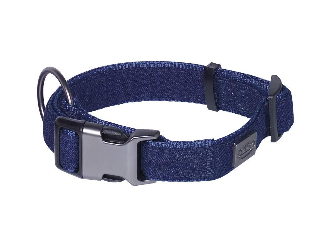 Nobby Linen Deluxe Collar Blue L 45-65 cm W 32 mm - PawsPlanet Australia