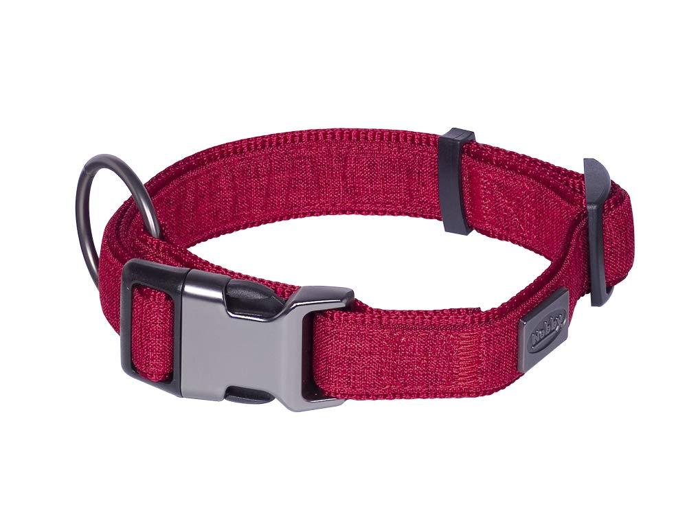 Nobby Collar "Linen Deluxe" Red L 45-65 cm W 32 mm - PawsPlanet Australia