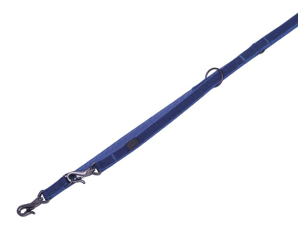 Nobby "Linen Deluxe Dog Lead Blue Length 200 cm Width 16 mm L: 200 cm, B: 16 mm - PawsPlanet Australia