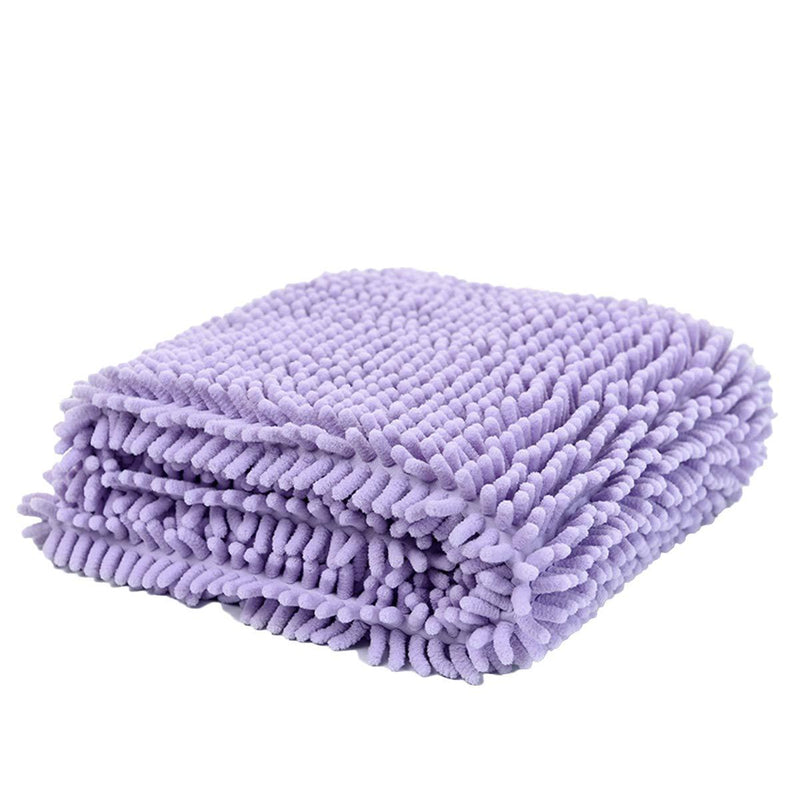 Ruiqas Pet Bath Towel,Super Absorbent Quick-Dry Towel with Hand Pockets for Cats Dogs.(Purple 35cmx80cm) Purple - PawsPlanet Australia