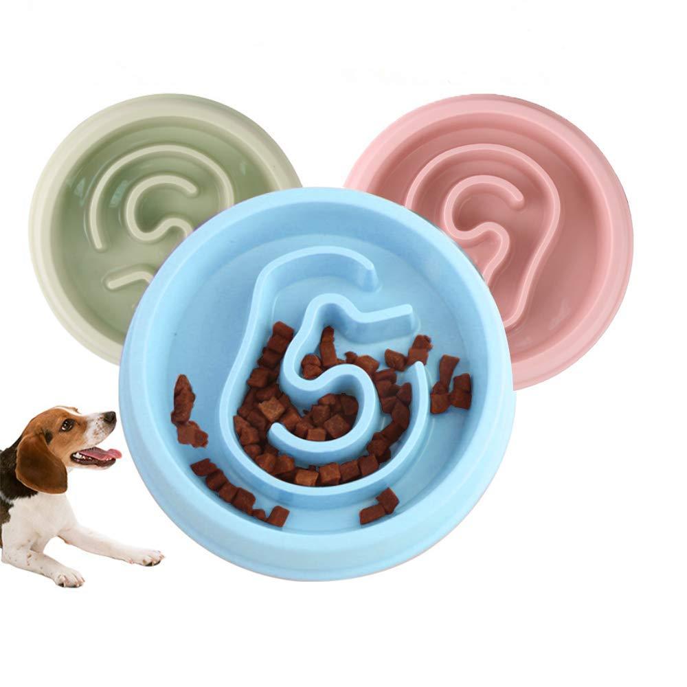 Healthy Slow Feeder Dog Cat Bowl - Slow Eating Dog Bowl - Interactive Feeder - Slow Down Feed Dog Cat Feeding Bowl - Pet Bloat Stop Dog Bowl (Blue) Blue - PawsPlanet Australia