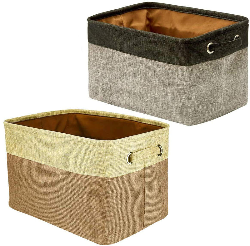 ECOSCO Pet Toy and Accessory Storage Bin, Basket Chest Organizer with Handles for Organizing Pet Cat Toys, Blankets, Vest and Dog Chew Toys, 2 Pack (Set A) Set A - PawsPlanet Australia