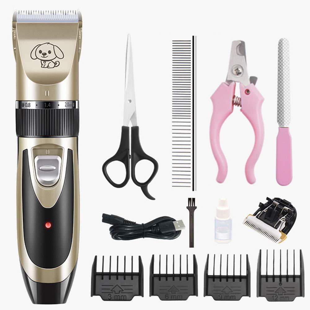 Electric Pet Grooming Clippers, Rechargeable Cordless Pet Fur Grooming Trimmer Kit set,Low Noise Low Vibration,Professional Pet Dogs and Cats Grooming Trimmer Kit … - PawsPlanet Australia