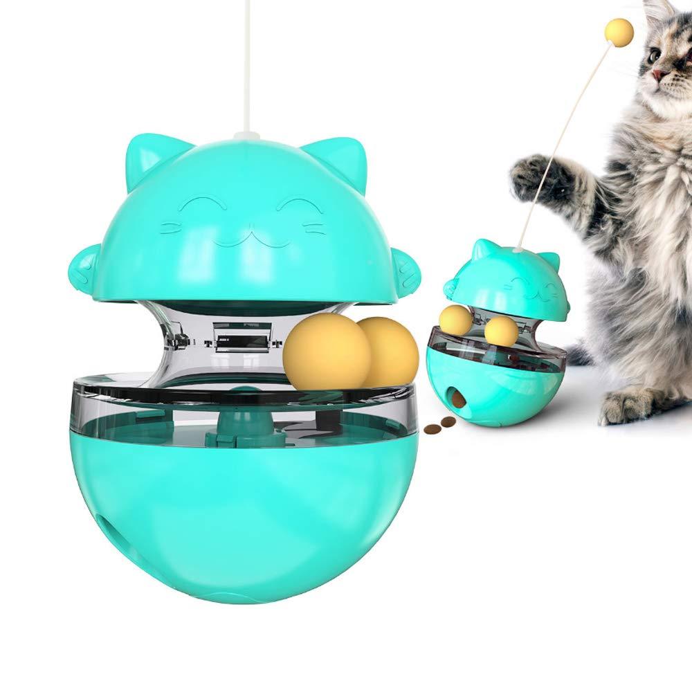 MUZIWIG Cat Tumbler Toy Cat Ball Puzzle Toy Slow Food Interactive Slow Feeder Dog Cat - PawsPlanet Australia