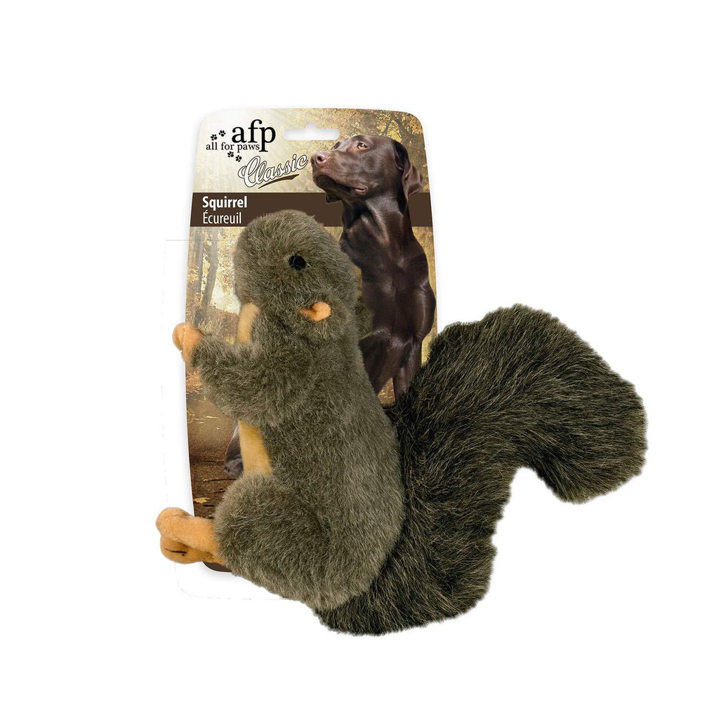 ALL FOR PAWS Pet Squirrel Plush Dog Toys With Squeaker, (22 x 24 x 9 cm/8.7 x 9.4 x 3.5 Inch), Large Size (Squirrel) - PawsPlanet Australia