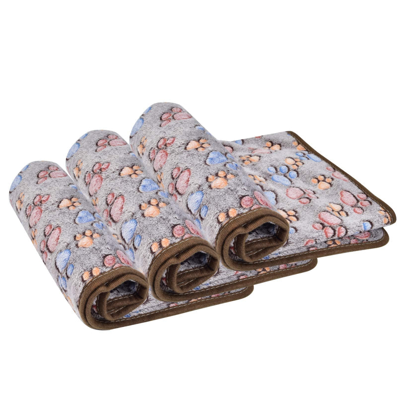 PET SPPTIES Pet Blanket for Small Cats & Dogs Sleep Mat Warm Bed Mat Soft, Warm,comfortable 3pcs/pack PS016 (60cmx40cm, 3PCS Dark brown) 60cmx40cm - PawsPlanet Australia