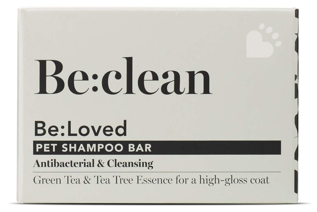 Be:clean Natural Dog Shampoo Bar Antibacterial & Cleansing, Natural Ingredients Green Tea & Tea Tree Essence, Handmade in the UK - 110g Soap Bar - PawsPlanet Australia